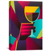 Abstract Shaped Wine Night Canvas Art Clock Canvas