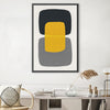 Abstract shapes II Canvas Art Clock Canvas