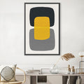 Abstract shapes II Canvas Art Clock Canvas