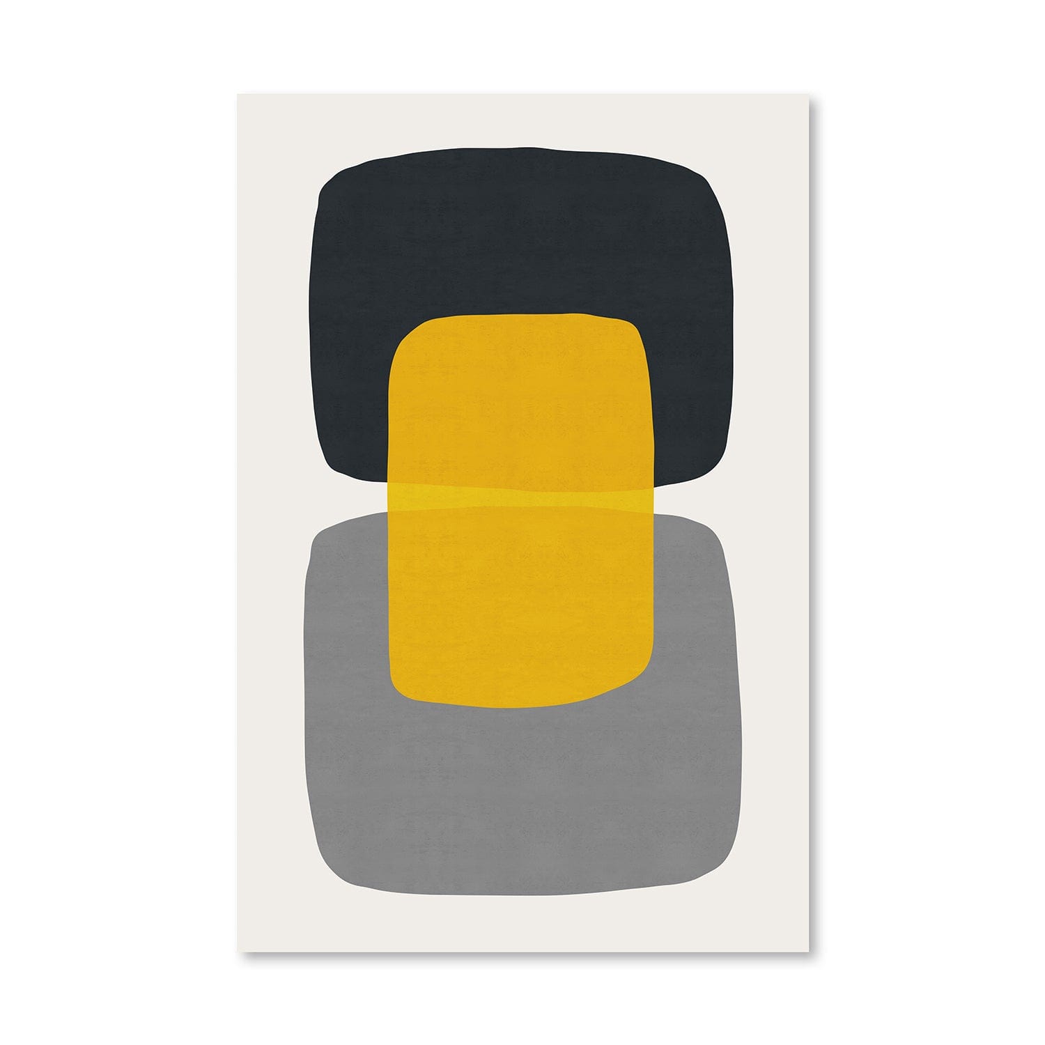 Abstract shapes II Canvas Art Clock Canvas