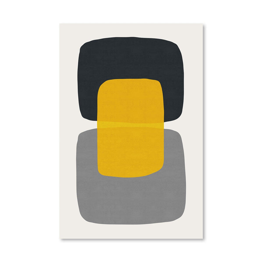 Abstract shapes II Canvas Art Clock Canvas