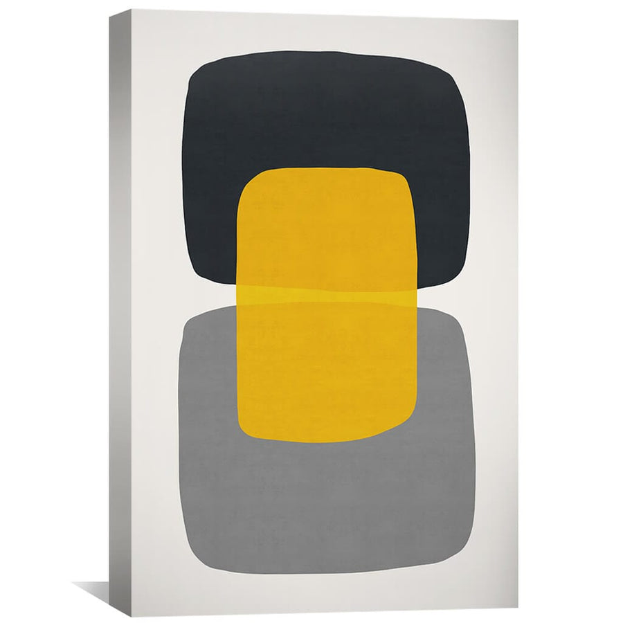 Abstract shapes II Canvas Art Clock Canvas