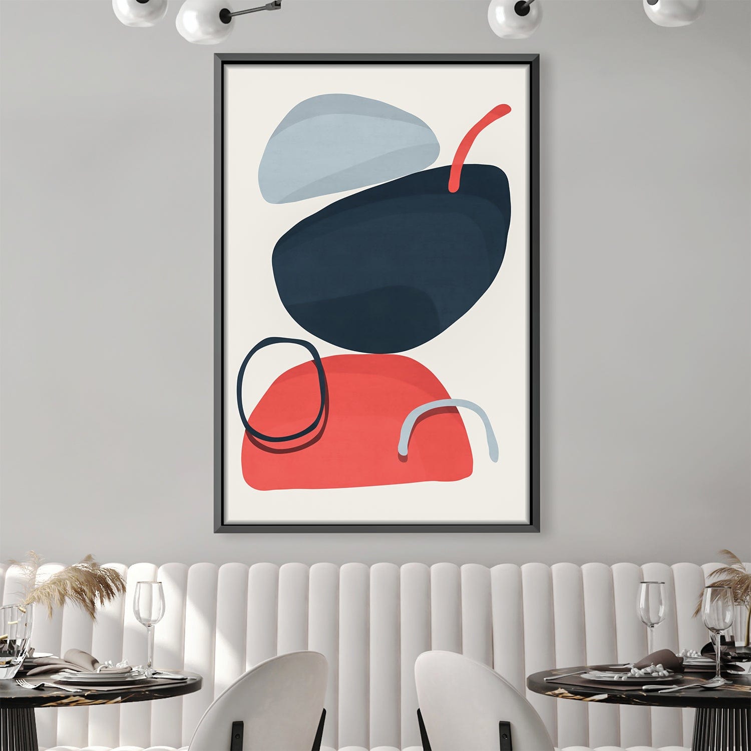 Abstract shapes IX Canvas Art Clock Canvas