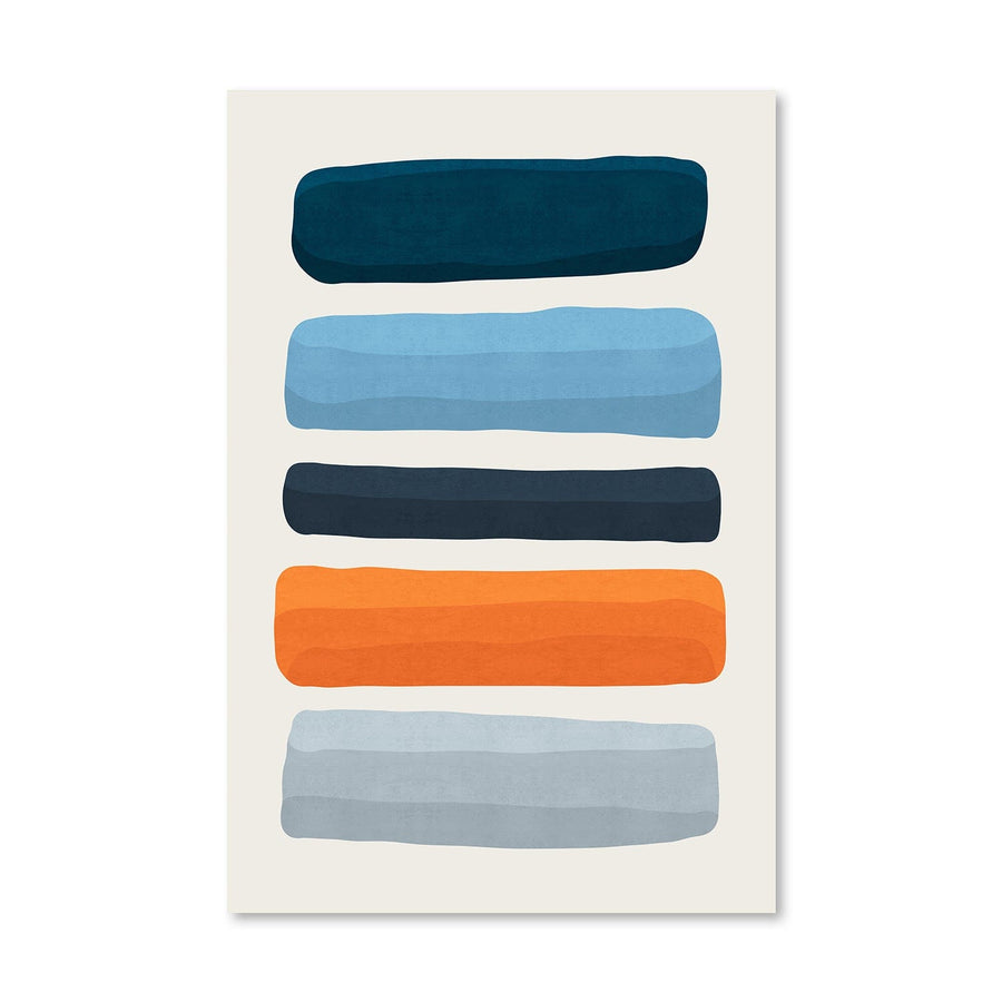 Abstract Shapes V Canvas Art Clock Canvas