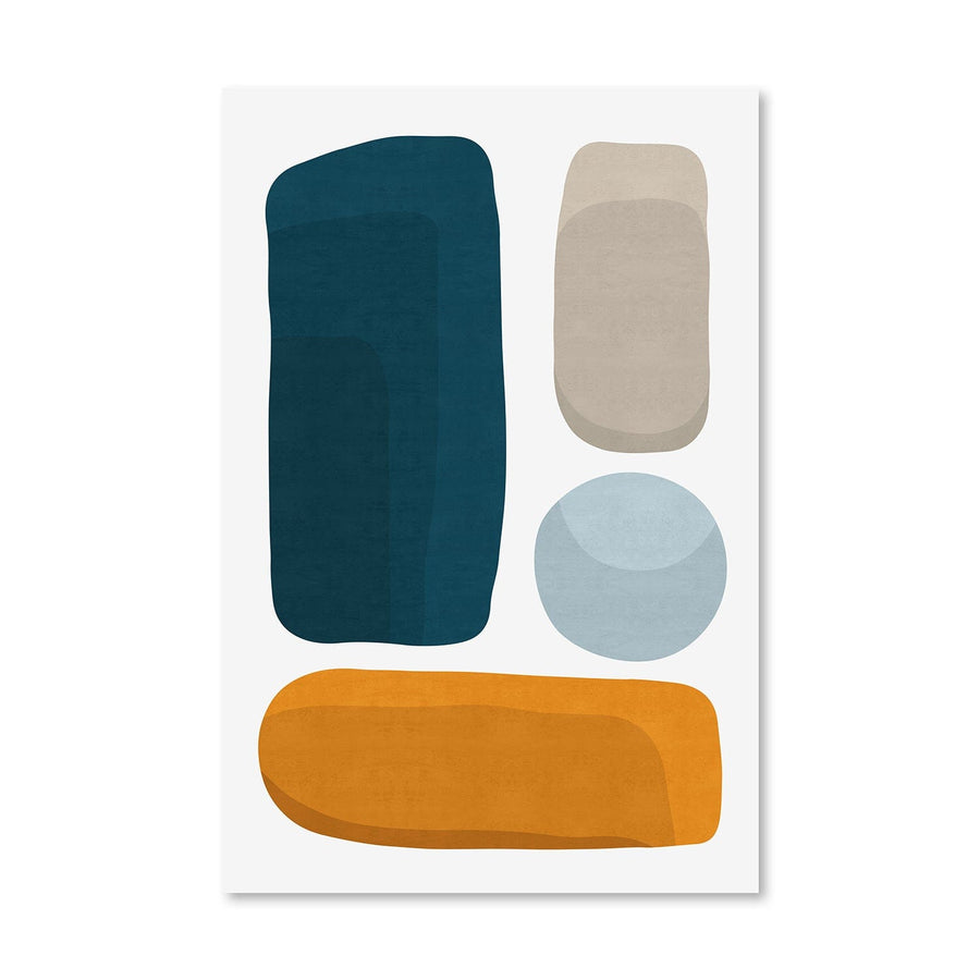 Abstract shapes VII Canvas Art Clock Canvas