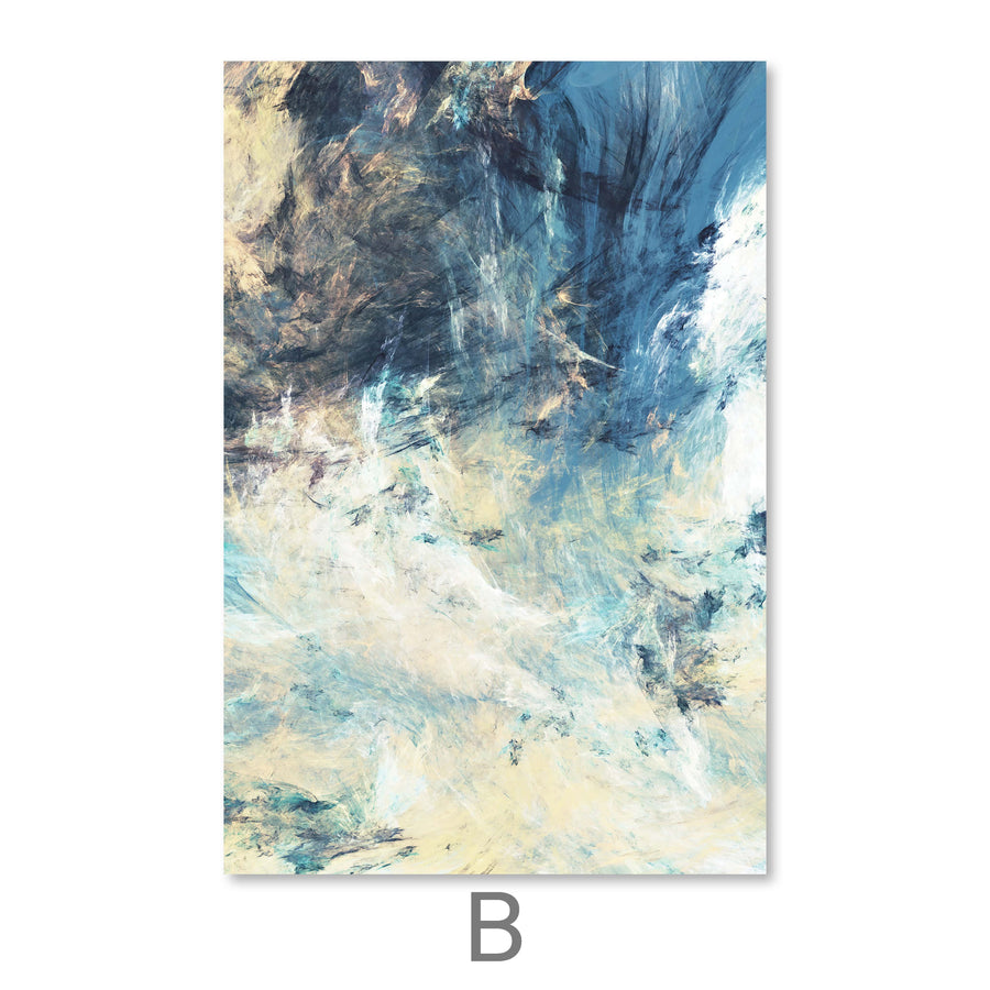 Abstract Skies Canvas Art B / 40 x 60cm / Unframed Canvas Print Clock Canvas