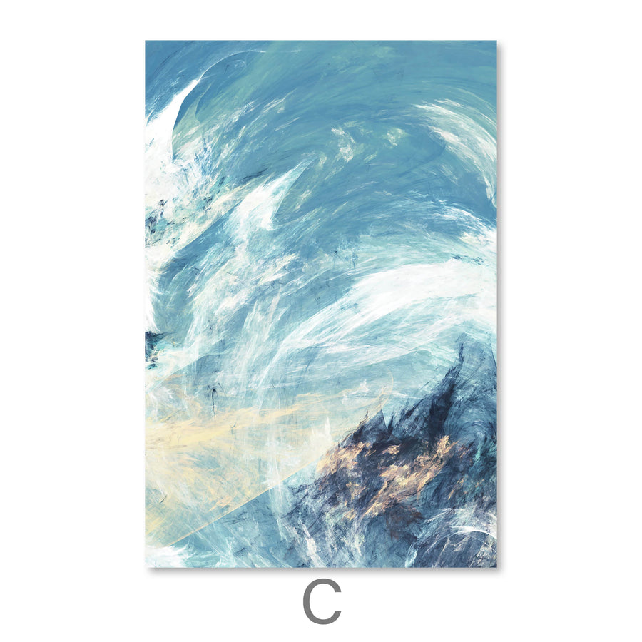 Abstract Skies Canvas Art C / 40 x 60cm / Unframed Canvas Print Clock Canvas