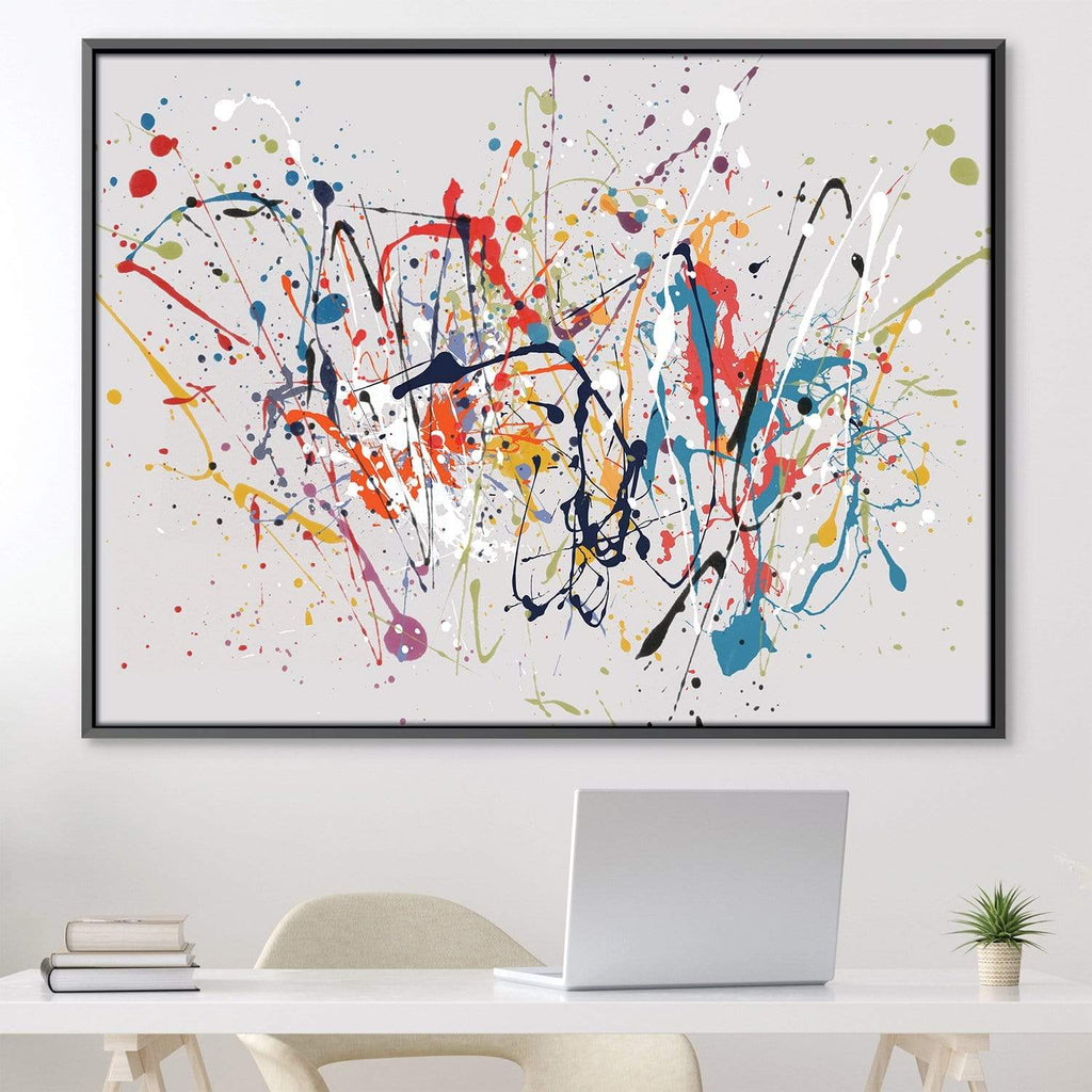 Abstract Wall Art Splatter Painting Large Painting On Canvas Black