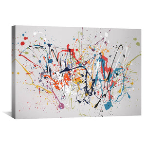 Abstract Splatter Canvas Art 45 x 30cm / Unframed Canvas Print Clock Canvas