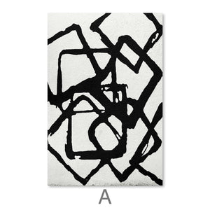 Abstract Squared Canvas Art A / 30 x 45cm / Unframed Canvas Print Clock Canvas