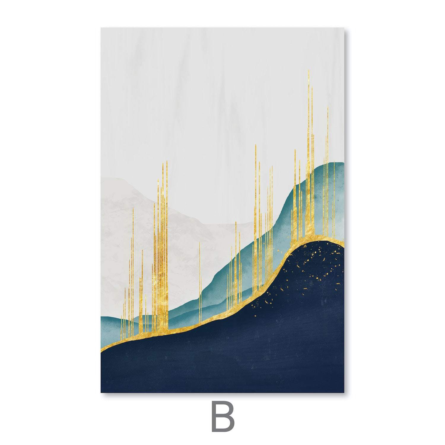 Abstract Streaks Canvas Art B / 40 x 50cm / Unframed Canvas Print Clock Canvas