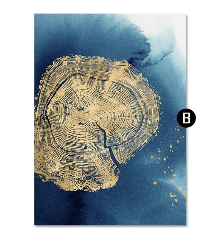 Abstract Stump Canvas Art B / 40 x 60cm / Unframed Canvas Print Clock Canvas