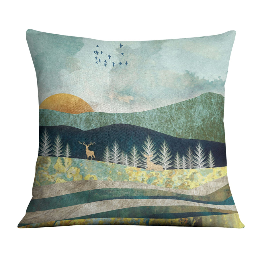 Abstract Sunsets C Cushion Cushion Cushion Square Clock Canvas