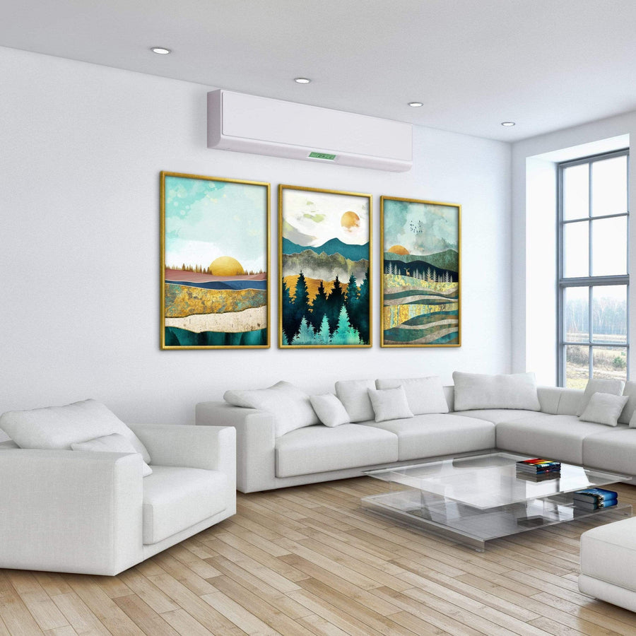 Abstract Sunsets Canvas Art Clock Canvas