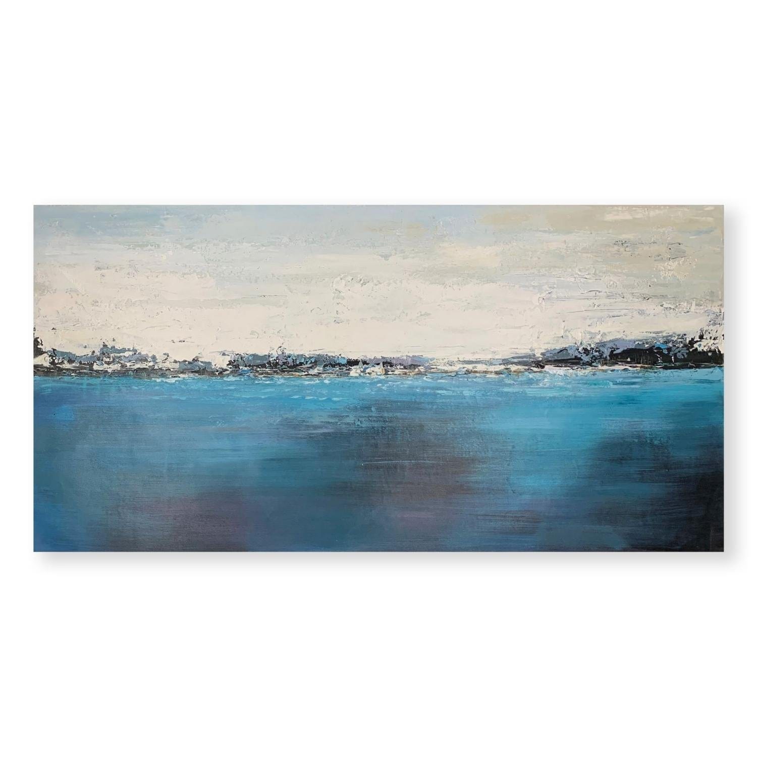 Abstract Voyage Oil Painting Oil Clock Canvas