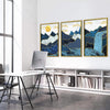 Abstract Waterfall Canvas Art Clock Canvas