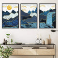 Abstract Waterfall Canvas Art Clock Canvas