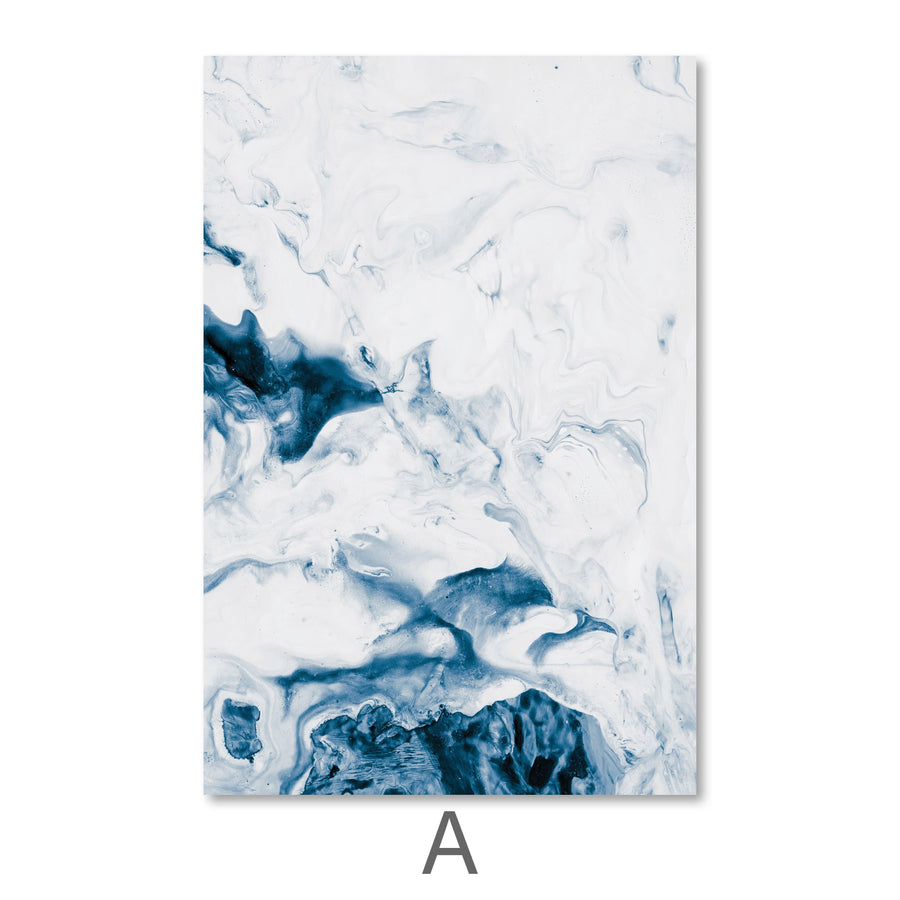 Abstract Waters Canvas Art A / 40 x 50cm / No Board - Canvas Print Only Clock Canvas