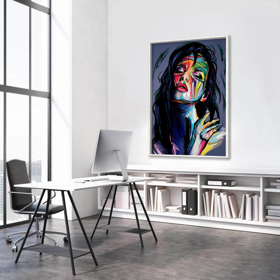 Abstract Woman Canvas Art Clock Canvas