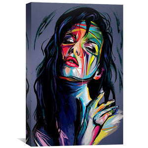 Abstract Woman Canvas Art A / 40 x 60cm / Unframed Canvas Print Clock Canvas