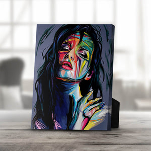 Abstract Woman Desktop Canvas Desktop Canvas 20 x 25cm Clock Canvas