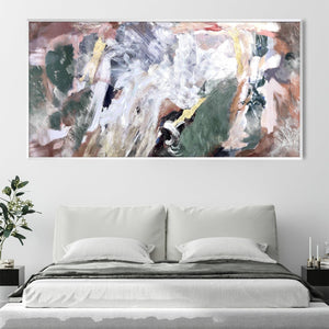 Abstracted Paint Canvas Art Clock Canvas