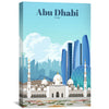 Abu Dhabi Canvas - Studio 324 Art 30 x 45cm / Unframed Canvas Print Clock Canvas