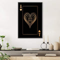 Ace of Hearts - Gold Canvas Art Clock Canvas