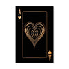 Ace of Hearts - Gold Canvas Art Clock Canvas