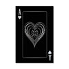 Ace of Hearts - Silver Canvas Art Clock Canvas