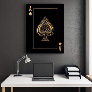 Ace of Spades - Gold Canvas