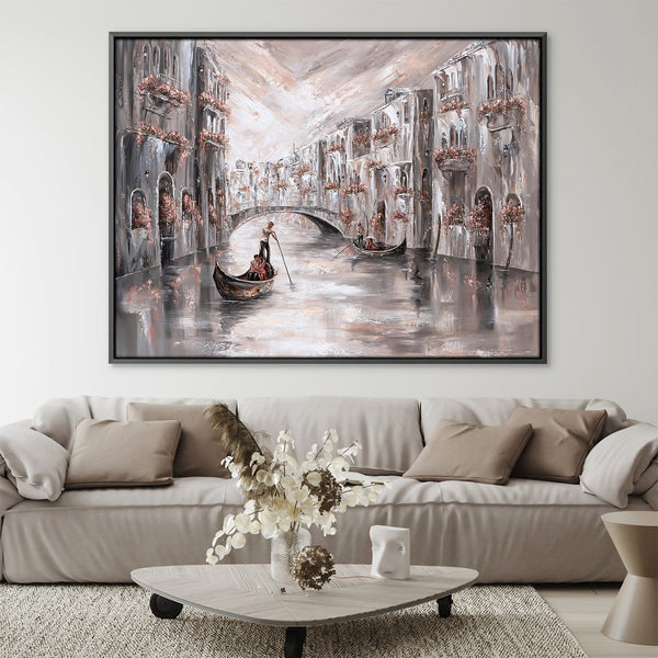 Adored, Venice Charm Canvas Art 45 x 30cm / Unframed Canvas Print Clock Canvas