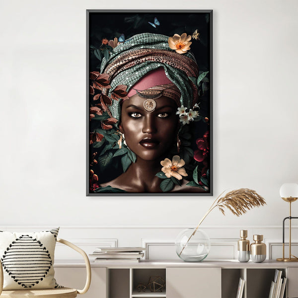 African Woman Canvas Art 30 x 45cm / Unframed Canvas Print Clock Canvas