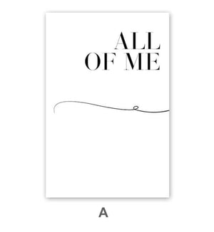 All of Me Canvas Art A / 40 x 50cm / No Board - Canvas Print Only Clock Canvas