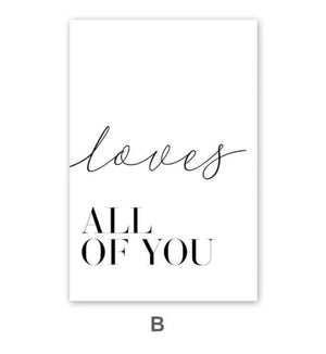 All of Me Canvas Art B / 40 x 50cm / No Board - Canvas Print Only Clock Canvas