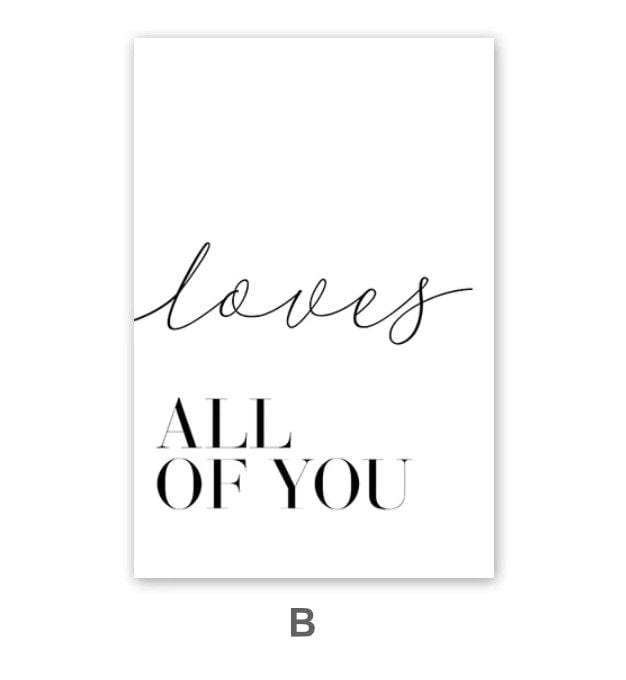 All of Me Canvas Art B / 40 x 50cm / No Board - Canvas Print Only Clock Canvas