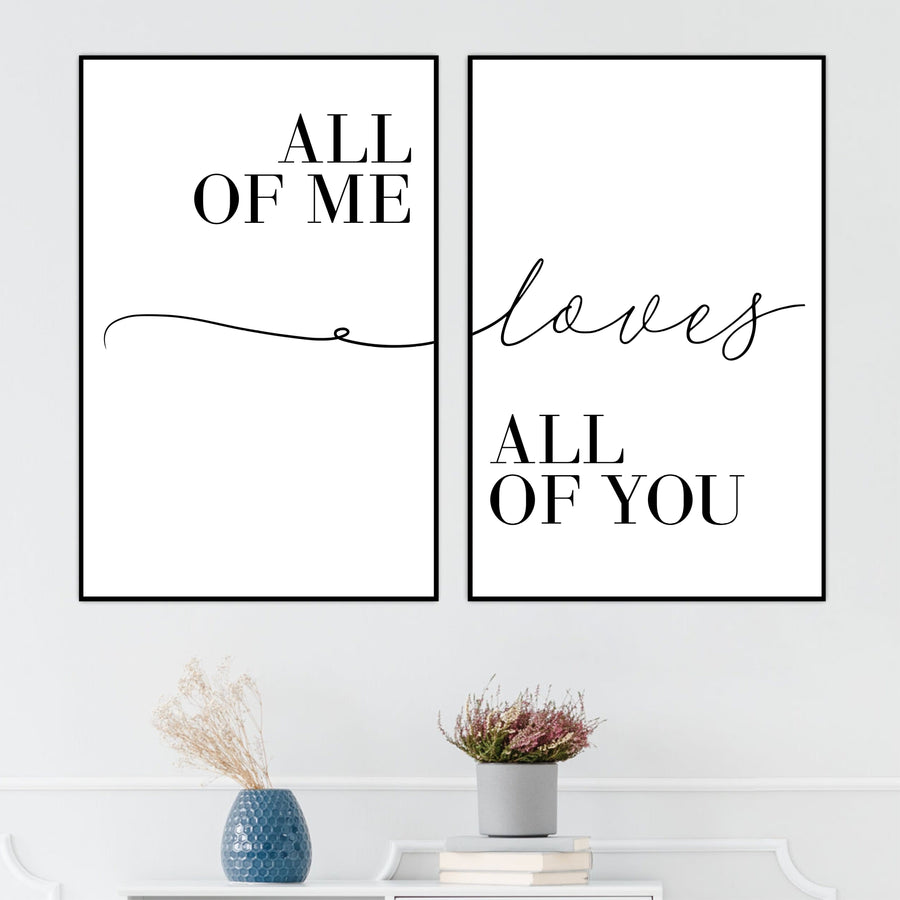 All of Me Canvas Art Clock Canvas