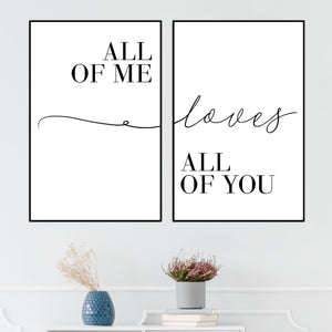 All of Me Canvas Art Clock Canvas