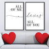 All of Me Canvas Art Clock Canvas