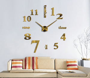 Alnuma Clock Gold Clock Canvas