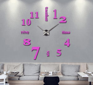 Alnuma Clock Purple Clock Canvas