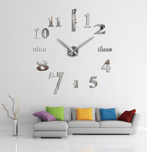 Alnuma Clock Silver Clock Canvas