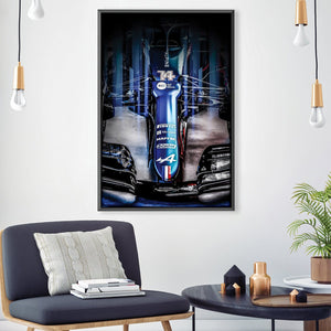 Alpine-F1-Blue Canvas Art Clock Canvas