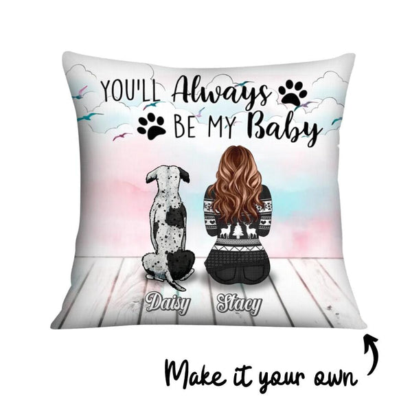 Always Be My Baby Pet Cushion Customizer Square Cushion / Polyester Linen / 45 x 45cm Clock Canvas