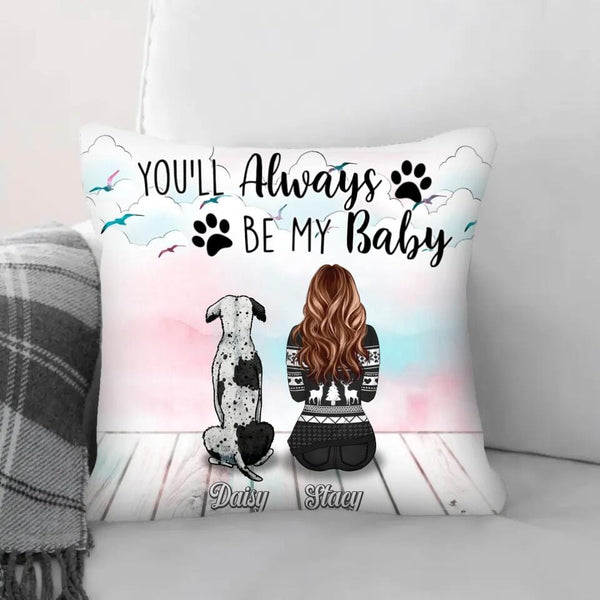 Always Be My Baby Pet Cushion Customizer Square Cushion / Polyester Linen / 45 x 45cm Clock Canvas