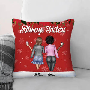 Always Sisters Cushion Customizer Square Cushion / Polyester Linen / 45 x 45cm Clock Canvas