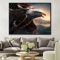 America's Eagle Canvas Art Clock Canvas