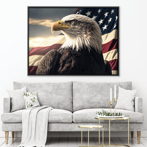 America the Great Canvas Art 45 x 30cm / Unframed Canvas Print Clock Canvas