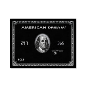 American Dream Card Canvas Art Clock Canvas