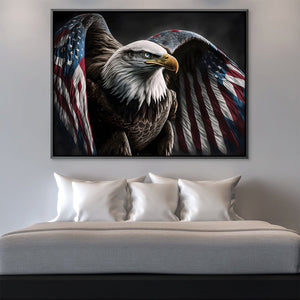 American Eagle Canvas Art Clock Canvas